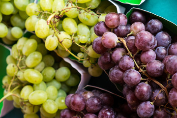 grapes in a store