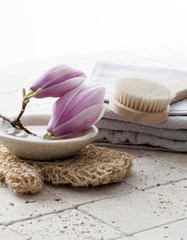 magnolia flowers for exfoliation and hydration