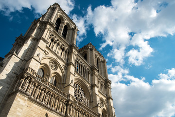 Fototapeta premium View of Notre Dame in Paris in France