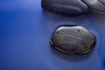 Smooth stones in water