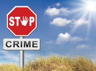 stop crime sign