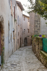 The ancient street in the French town Nerac