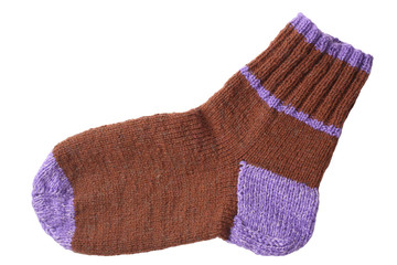Woollen knitted sock