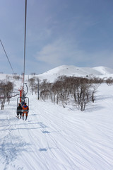 Fototapeta na wymiar ニセコのスキー場とリフト