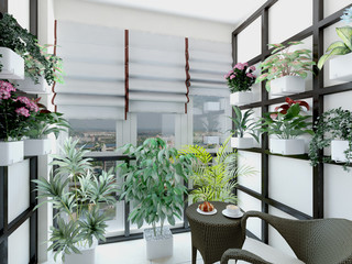 3d illustration of greenhouses