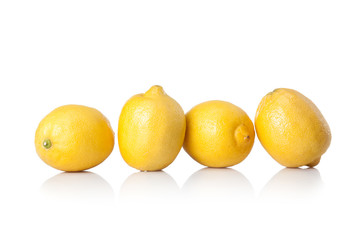 yellow lemon isolated on white background
