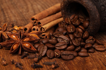 coffee, cinnamon and anise