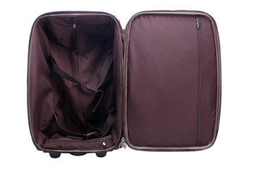 Opened Suitcase isolated on white background 