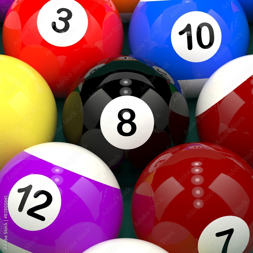 Canvas Prints 8 billiard ball