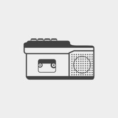 Dictaphone monochrome icon