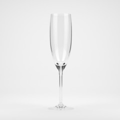 Empty flute glass