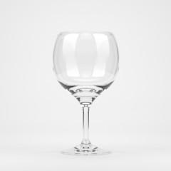 Empty red wine glass