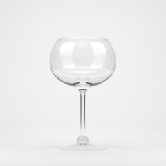 Empty red wine grande glass