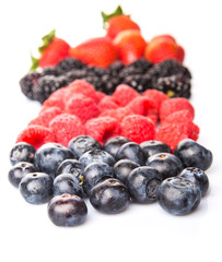 Strawberry, blackberry, blueberry and raspberry d