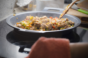 Cooking Mediterranean veggies