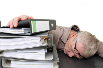 schlafen am Arbeitsplatz