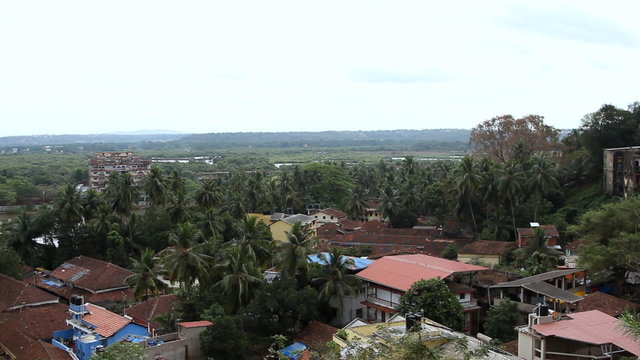 Panorama view on the Panjim city from Maruti Temple