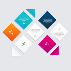 Vector colorful info graphics for your business presentations.