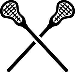 Lacrosse Sticks crossed