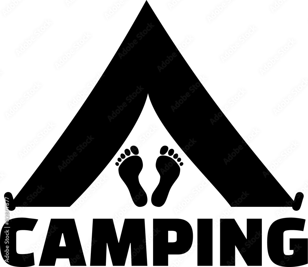 Canvas Prints Camping Tent with feet