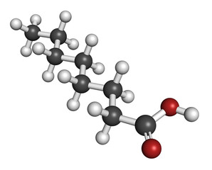 Caprylic (octanoic) acid. Medium-chain fatty acid.