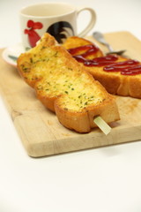 Bread with strawberry jam