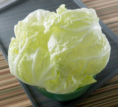 Organic Chinese Cabbage in A Green Bowl