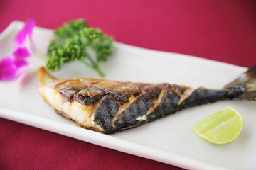 Grill Mackarel fish japanese food