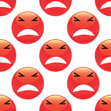 Angry emoticon pattern