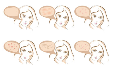 Face concept of anti aging procedures on skin