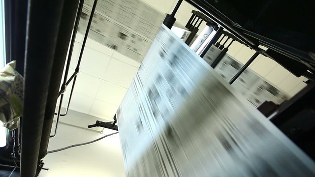 view on huge press shop typography machine