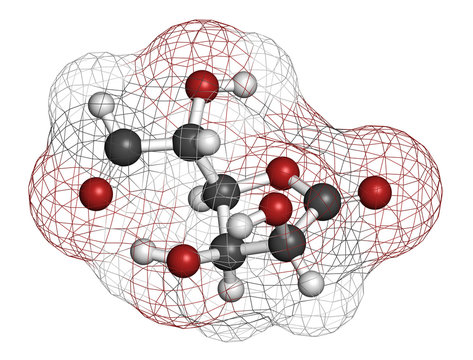 Hydroxycitric acid  (HCA, hydroxycitrate) molecule. 