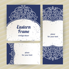 Vintage ornate cards with Eastern elements. © Anna Pogulyaeva