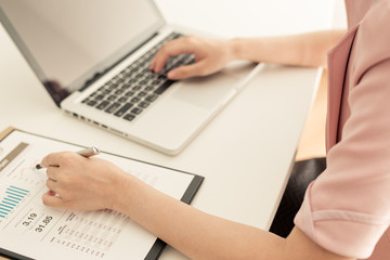 business woman working at office