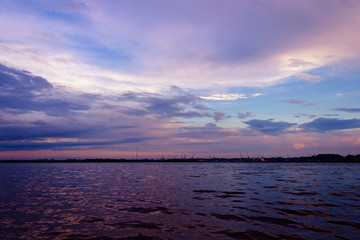 sunset in arkhangelsk