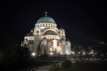 Fototapeta na wymiar Cathedral of Saint Sava - Belgrade landmark