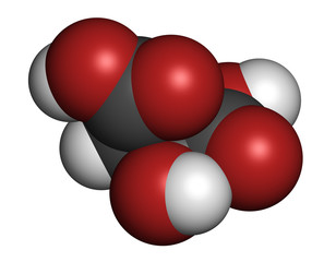 Octacosanol plant wax component molecule.