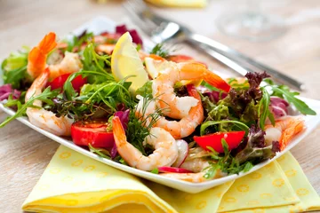 Gordijnen Garnelen Salat  © karepa