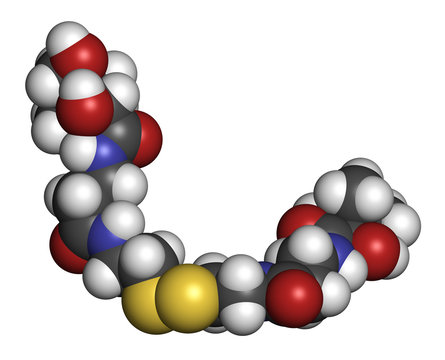 Pantethine (dimeric vitamin B5) molecule.