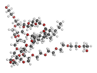 Polysorbate 80 surfactant and emulsifier molecule.