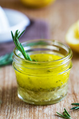 Rosemary and garlic lemon salad dressing © vanillaechoes
