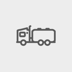Tanker truck thin line icon