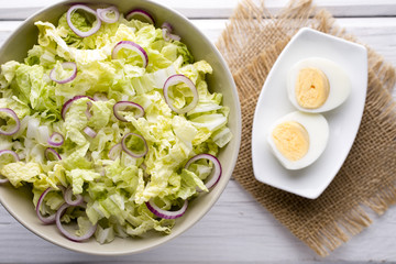Lettuce. Vegetarian food, light snacks.