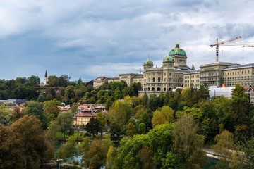 Fototapeta na wymiar Federal palace of Switzerland in Bern