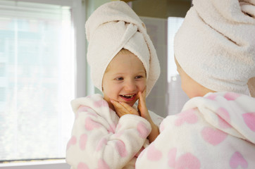  girl in dressing-gown