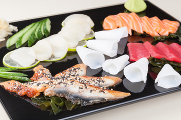 delicious mixed sashimi