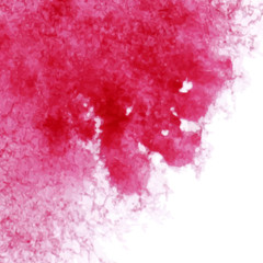 Pink paint splashes background. watercolor illustration.
