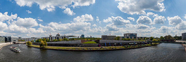 Regierungsviertel in Berlin Panorama