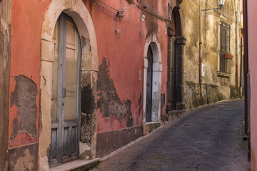 Fototapeta na wymiar Italy, Sicily:The old streets of Acireale
