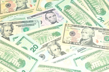 US dollars abstract background